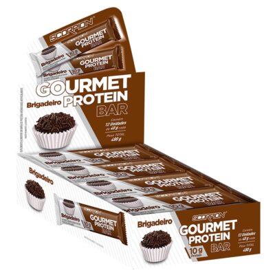 Barra de Proteína Scorpion 40g Gourmet Protein (12 unidades na caixa) Brigadeiro