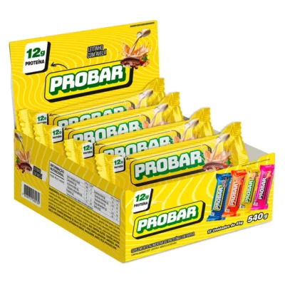 Barra de Proteina Probar Sem Açucar 45g com 12 unidades Leitinho com Avelã