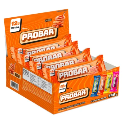 Barra de Proteina Probar Sem Açucar 45g com 12 unidades Churros